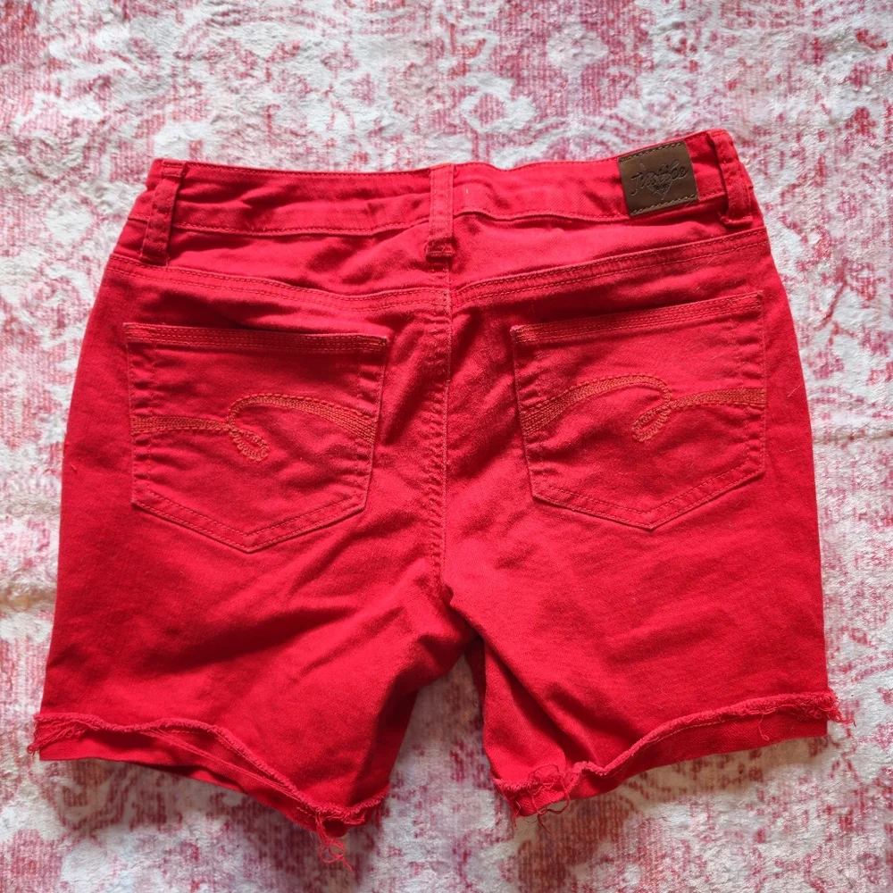 Justice Vibrant Red Denim Shorts